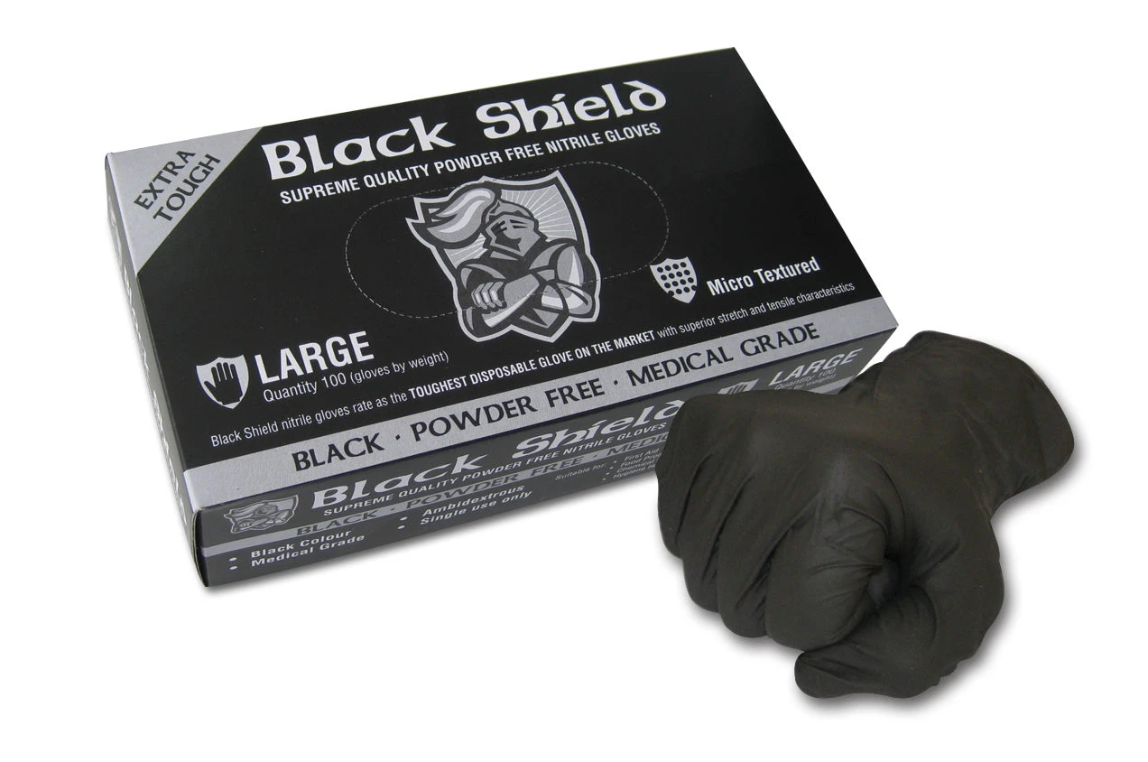 Black Shield "Nitrile Gloves" Black Shield "Nitrile Gloves" -Traeger Pellet Grills GNB218 Packaging
