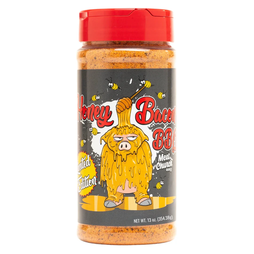 Meat Church "Honey Bacon BBQ" Rub 14oz Meat Church "Honey Bacon BBQ" Rub 14oz -Traeger Pellet Grills HONEYBACONNEWWEIGHT 2048x2048 178e89c4 a6af 432d 912e 973c2a466888