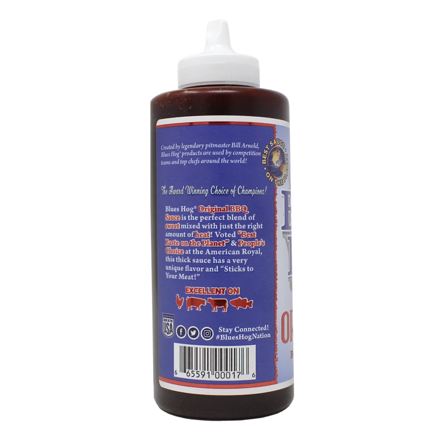 Blues Hog "Original" BBQ Sauce - 709g Squeeze Bottle Blues Hog "Original" BBQ Sauce - 709g Squeeze Bottle -Traeger Pellet Grills Original Left 900x 4637edb4 ae66 403b a00d 215617fe83d1