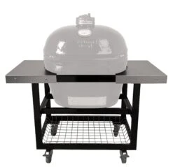 Primo "Cart Base With Basket And Stainless-Steel Side Shelves" - Large, X-Large -Traeger Pellet Grills Primo Cart 370 Ghost Grill 1
