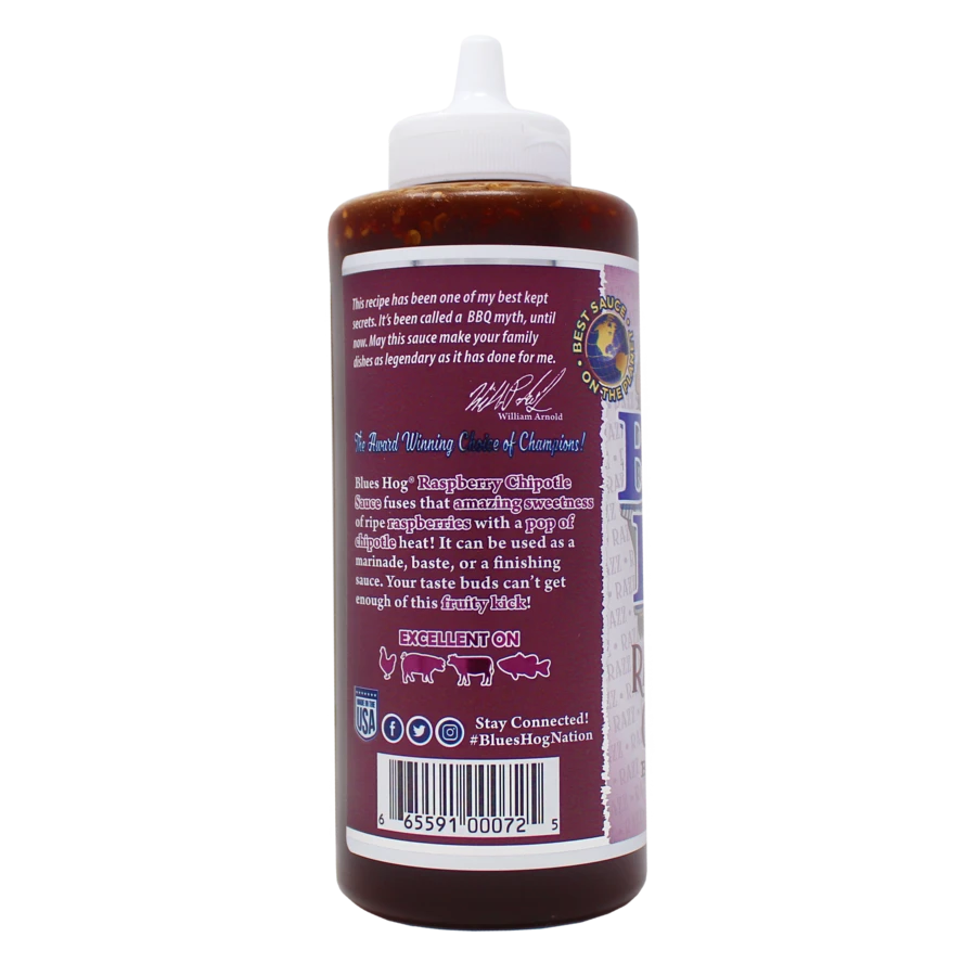 Blues Hog "Raspberry Chipotle" BBQ Sauce - 709g Squeeze Bottle Blues Hog "Raspberry Chipotle" BBQ Sauce - 709g Squeeze Bottle -Traeger Pellet Grills Raspberry Left 900x 36da40e0 d477 49a8 a8d9 817fb146747a