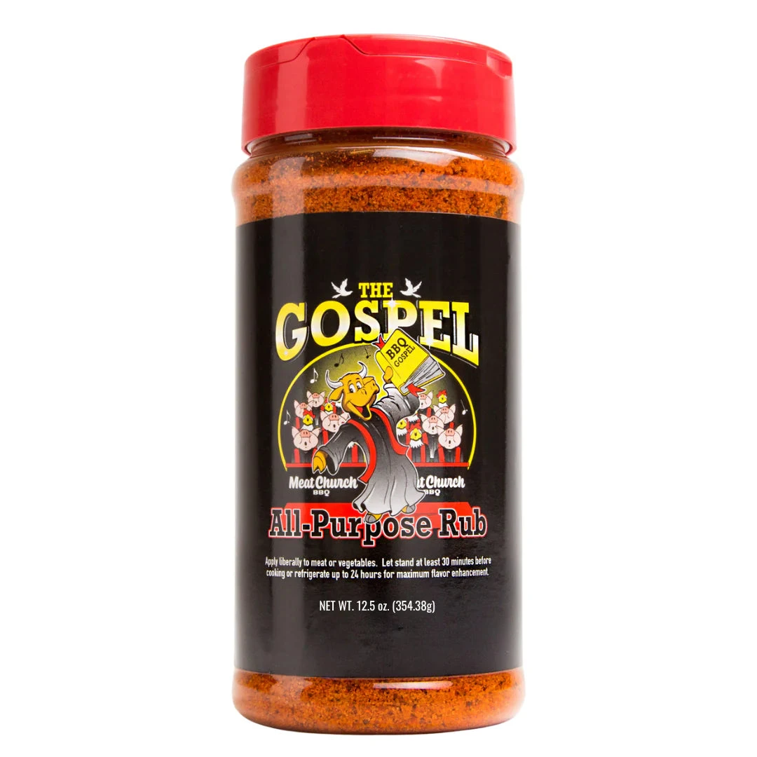 Meat Church "The Gospel" All Purpose Rub 12oz Meat Church "The Gospel" All Purpose Rub 12oz -Traeger Pellet Grills THE GOSPEL NEW WEIGHT 2048x2048 b3278389 846f 41a7 b4d3 325a3439dd88