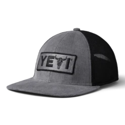 YETI "Steer" Flat Brim Hat -Traeger Pellet Grills W M Hat Steer Flat Brim Gray 3qtr 2098 B