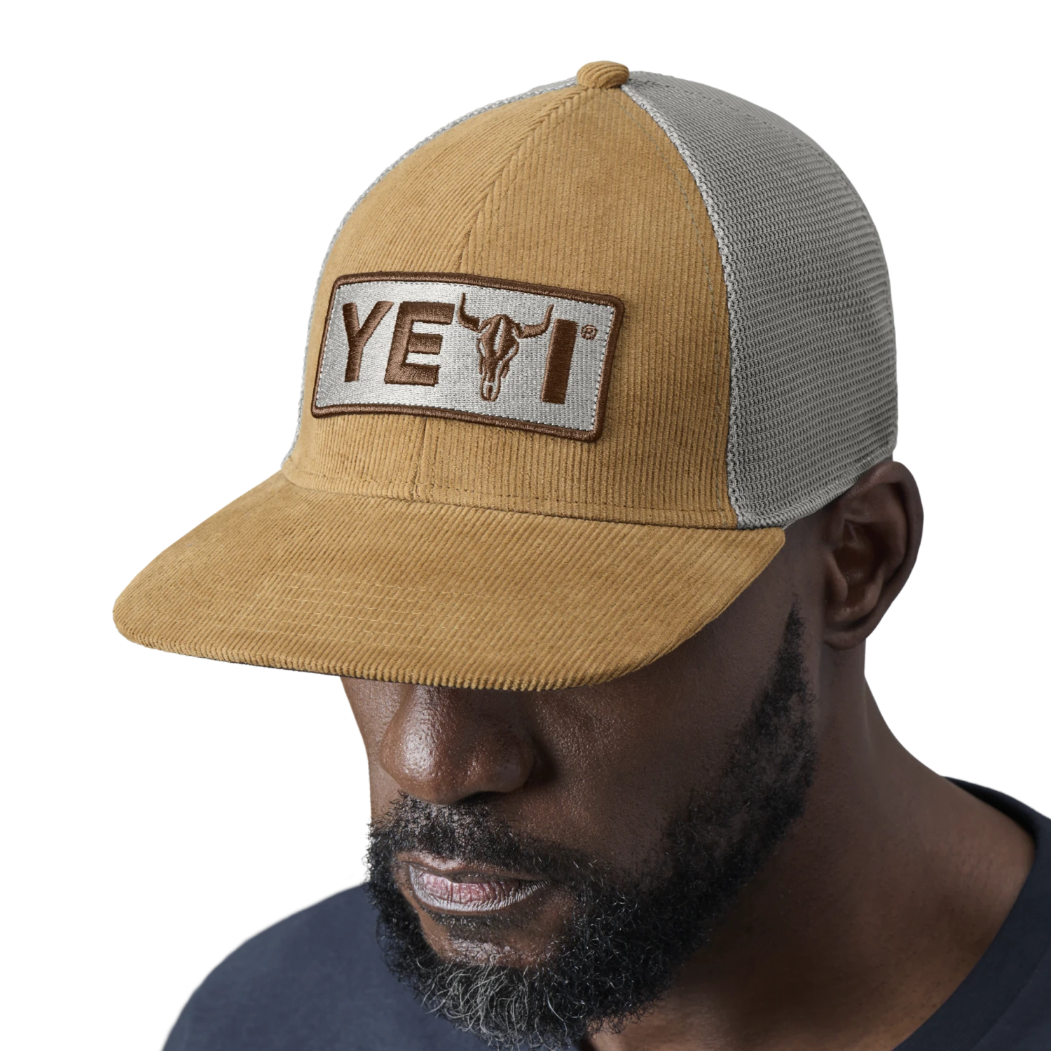 YETI "Steer" Flat Brim Hat -Traeger Pellet Grills W M Hat Steer Flat Brim Ochre 3qtr 04457 B 2400x2400 1cd54288 1696 4540 89f0 ef5f97292f00