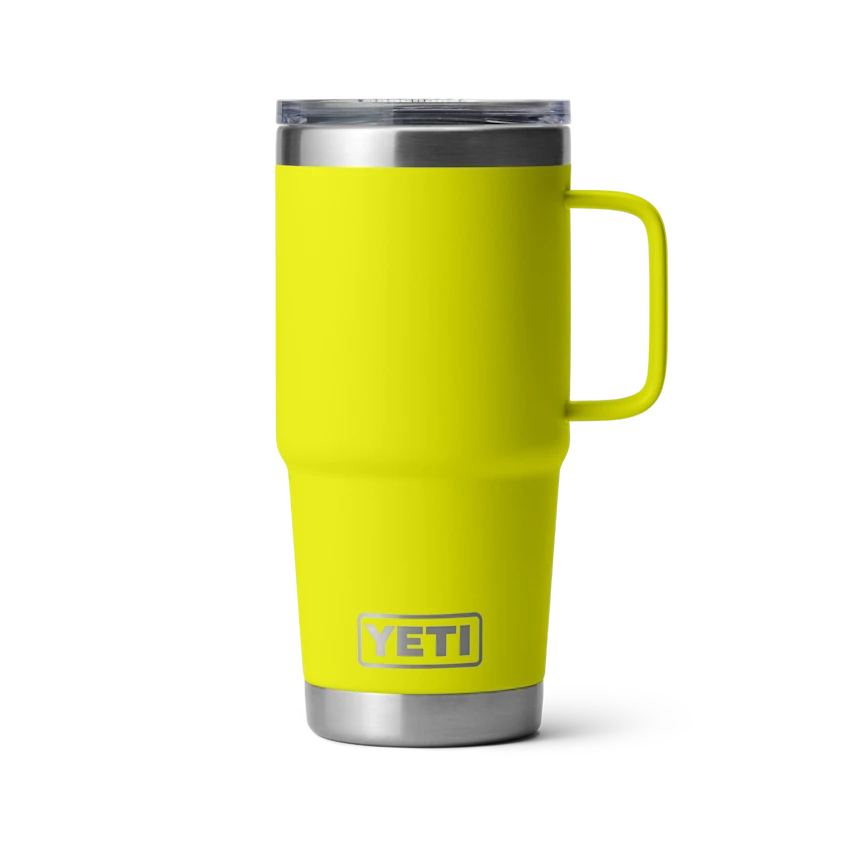 YETI "Rambler" 20oz Travel Mug W Stronghold Lid -Traeger Pellet Grills W site studio drinkware Rambler 20oz Travel Mug Firefly Yellow 5069 Primary B 2400x2400 ed0278c9 2e3c 45fa a42a 12d07781e8a1