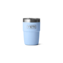 YETI "Rambler" 8oz Stackable Cup -Traeger Pellet Grills W site studio drinkware Rambler 8oz Tumbler Big Sky Blue Front 1773 Primary B 2400x2400 3f632cab 91ed 4dc1 8920 b59e2663bc9b