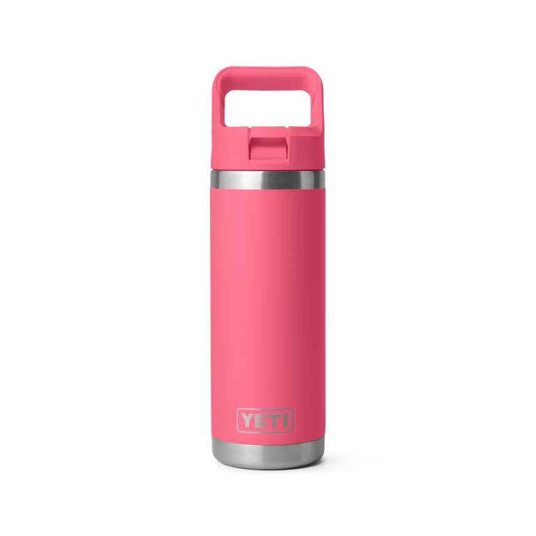 YETI "Rambler" 18oz Bottle W/ Straw Cap -Traeger Pellet Grills YETI Wholesale drinkware Rambler 18oz Straw Bottle Tropical Pink Front 12897 2400x2400 0ed37284 8686 48b8 a1ef 2d63f7b80b74