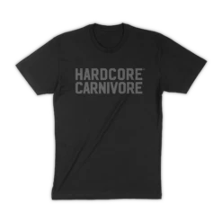 Hardcore Carnivore "Grey-on Black Block Logo" T-Shirt
