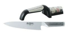 Global "2 Pice Starter Kit" - 20cm Cook's Knife & Sharpener