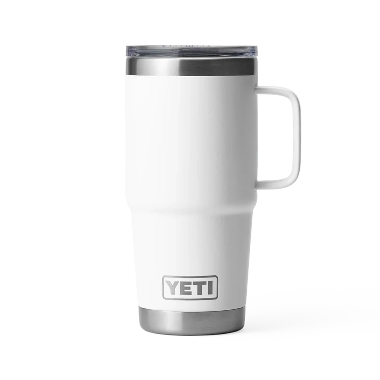 YETI "Rambler" 20oz Travel Mug W Stronghold Lid -Traeger Pellet Grills site Studio Rambler 20oz TravelMug White Front 5069 Primary B 2400x2400 6f96fbf3 bd46 4945 9887 78ccf05acbae