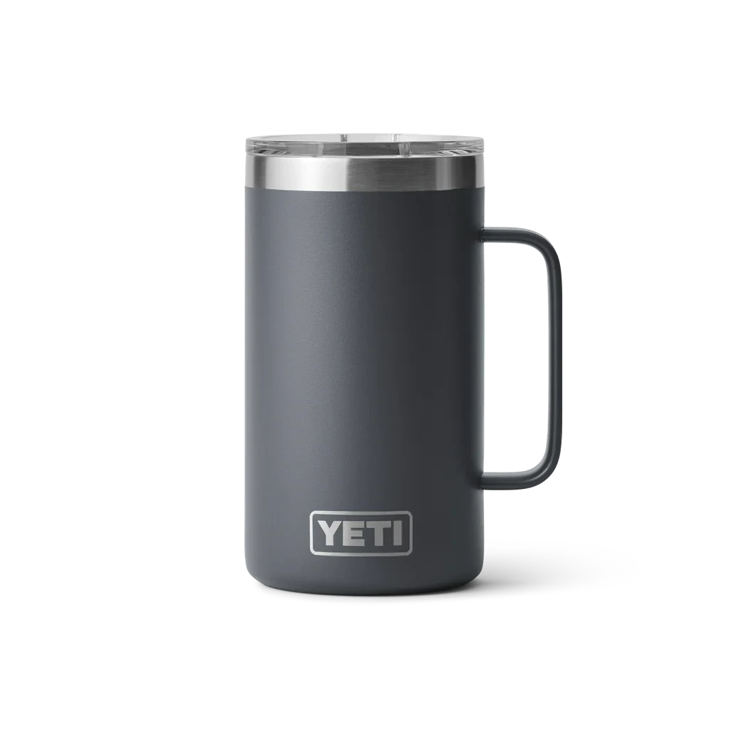 YETI "Rambler" 24oz Mug -Traeger Pellet Grills site studio Drinkware Rambler 24oz Mug Charcoal Front 4117 Primary B 2400x2400 02d174f9 556b 489b 88bb 2dae1e47dbee 1