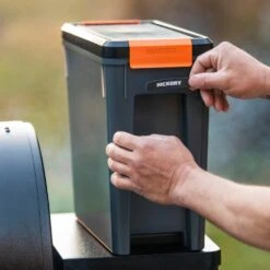 Traeger "StayDry Pellet Bin & Lid" 3 Traeger "StayDry Pellet Bin & Lid" -Traeger Pellet Grills traeger staydry pellet bin lifestyle pellet label