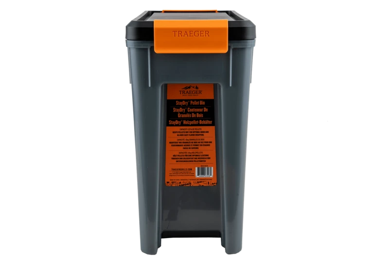 Traeger "StayDry Pellet Bin & Lid" Traeger "StayDry Pellet Bin & Lid" -Traeger Pellet Grills traeger staydry pellet bin studio front label2